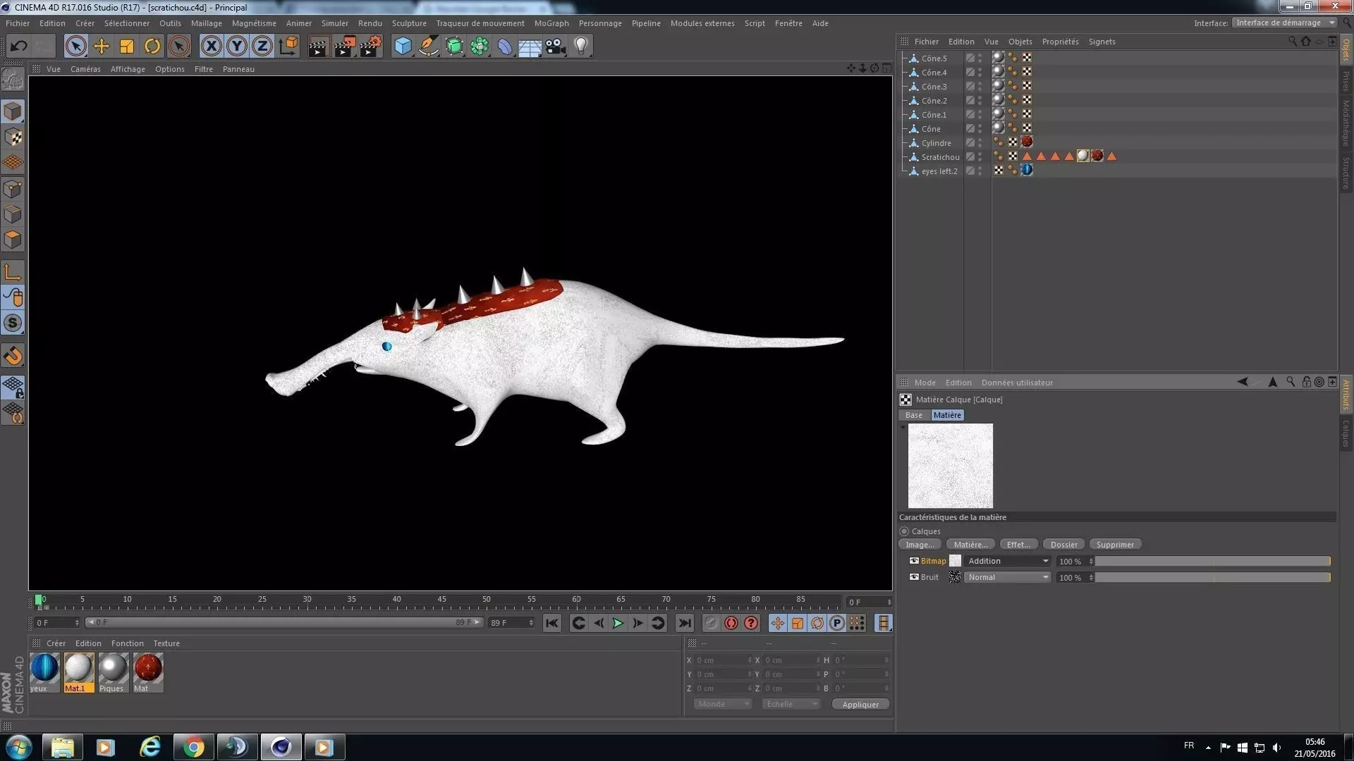 scratichou computer screen showing animal Free 3D model_0