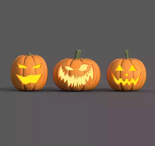 Scary pumpkins 3D model