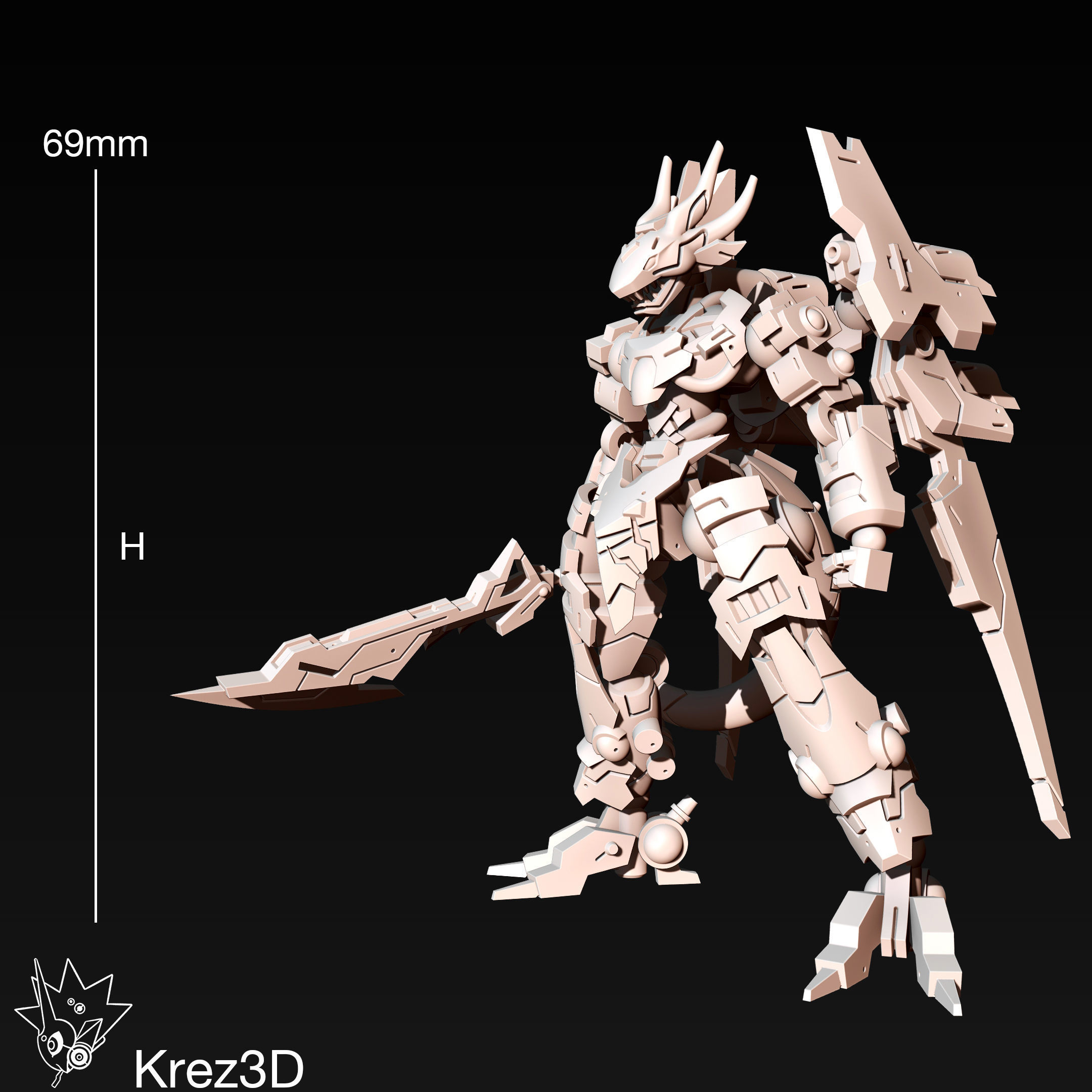 SA-4 Draco Mech 3D print model_3