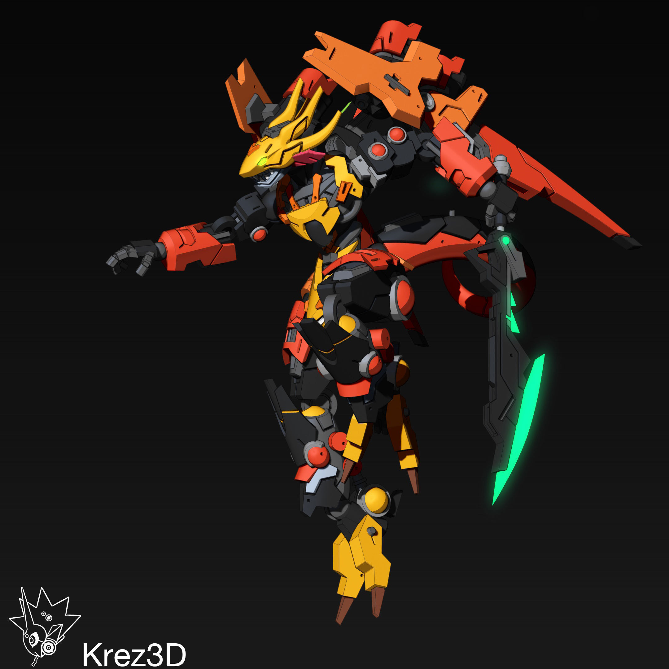 SA-4 Draco Mech 3D print model_1