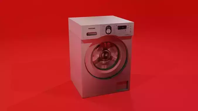 Washing Machine Low-poly 3D model