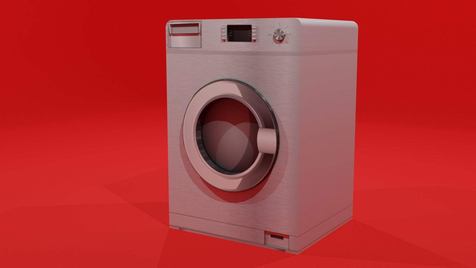 Washing Machine Low-poly 3D model_5