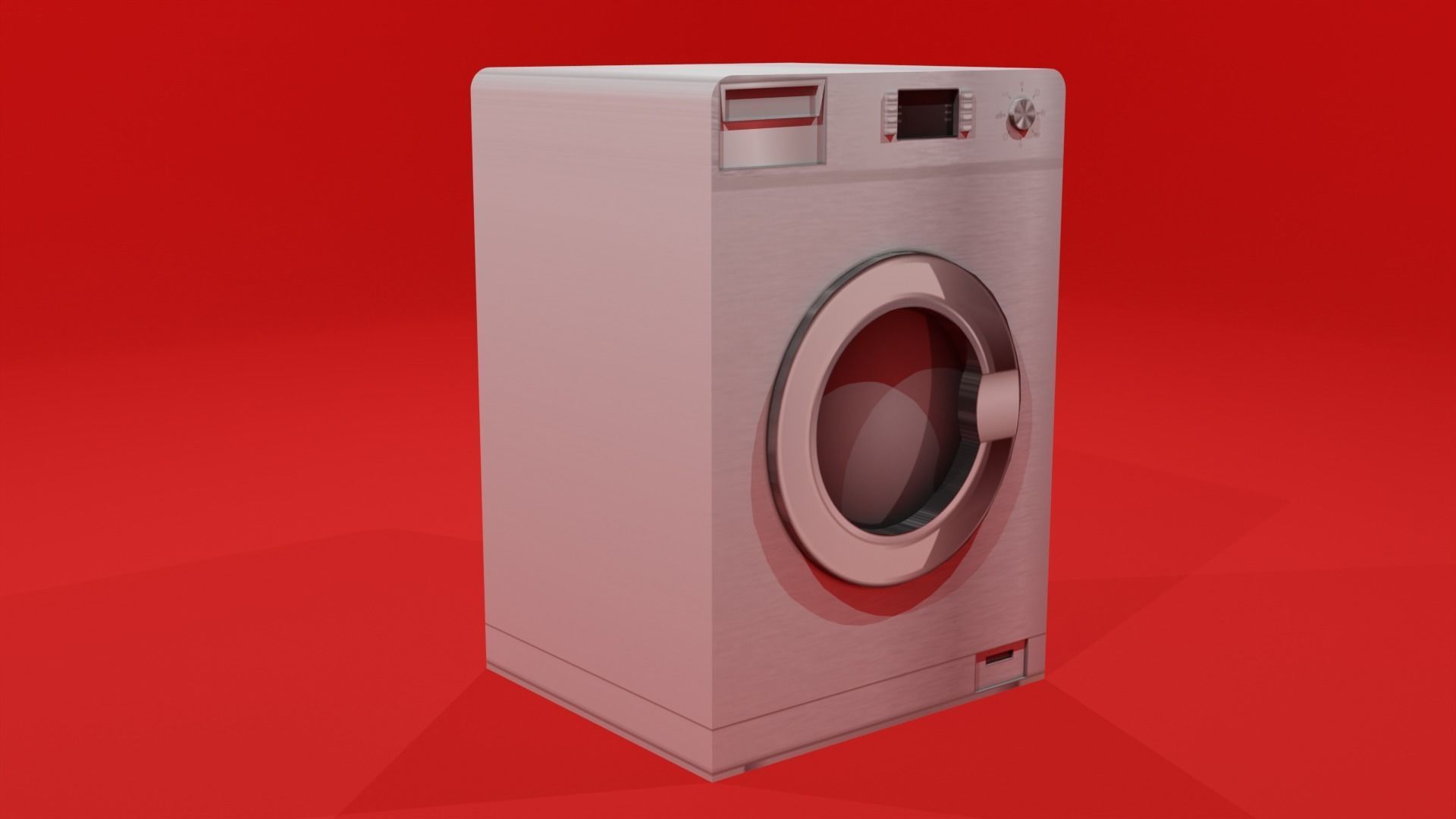 Washing Machine Low-poly 3D model_4