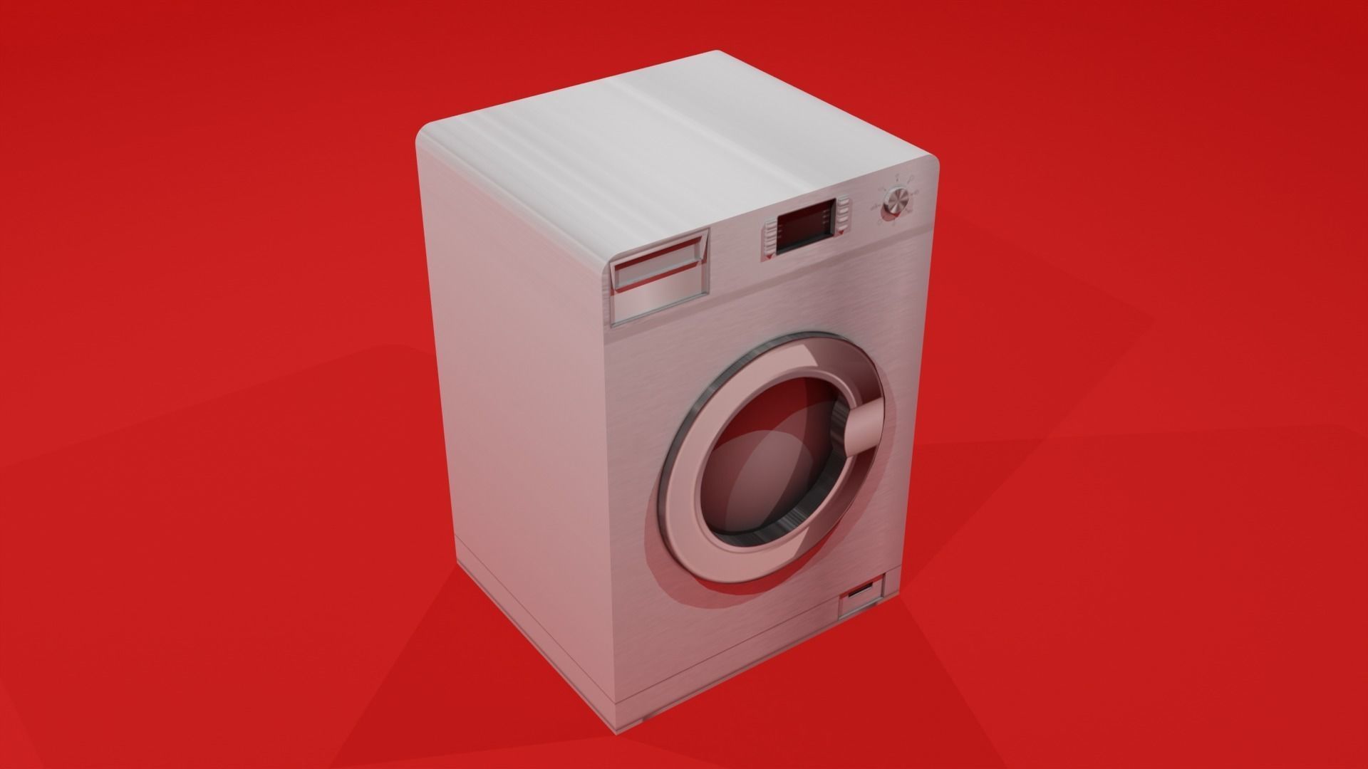 Washing Machine Low-poly 3D model_2