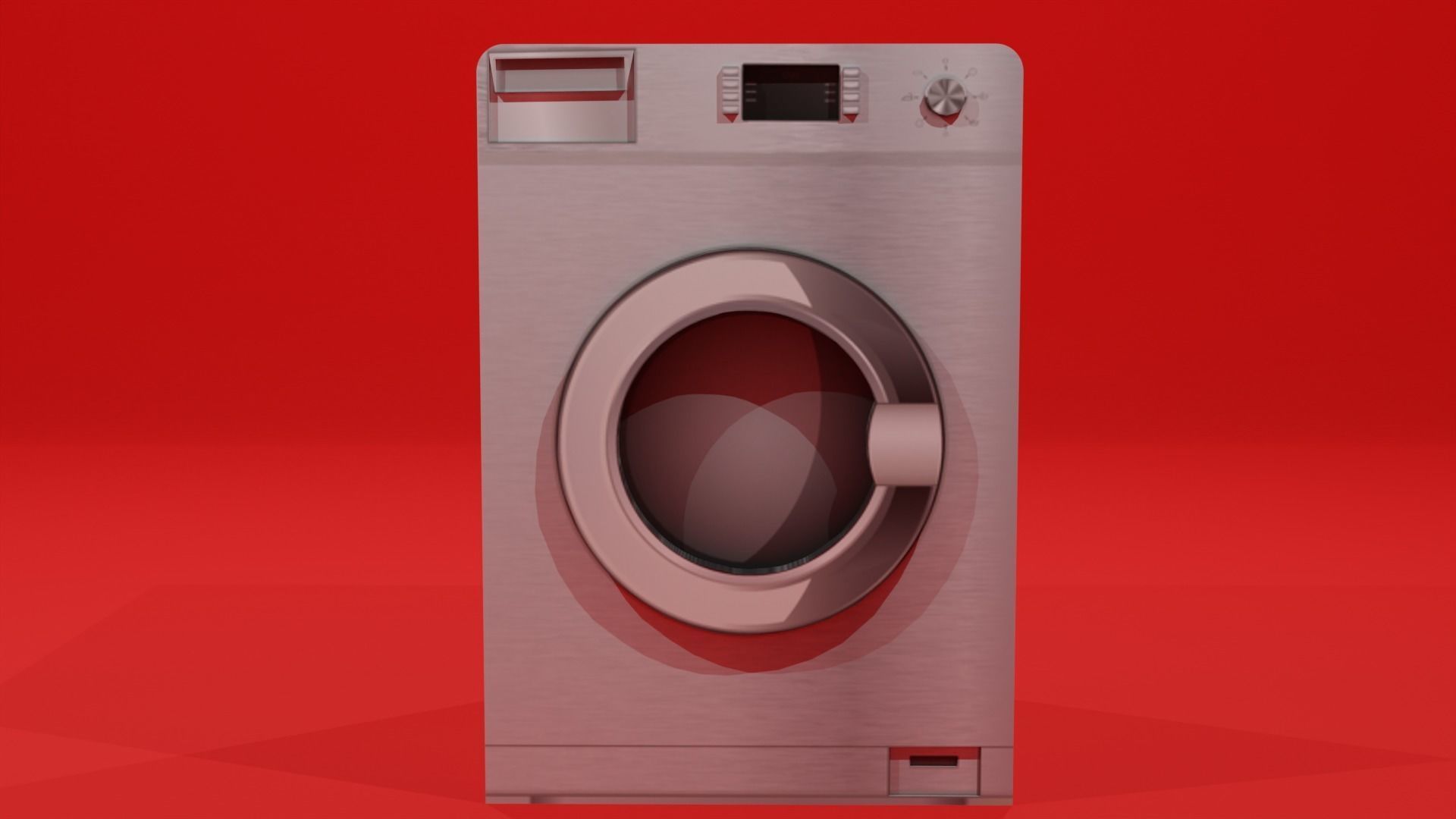 Washing Machine Low-poly 3D model_3