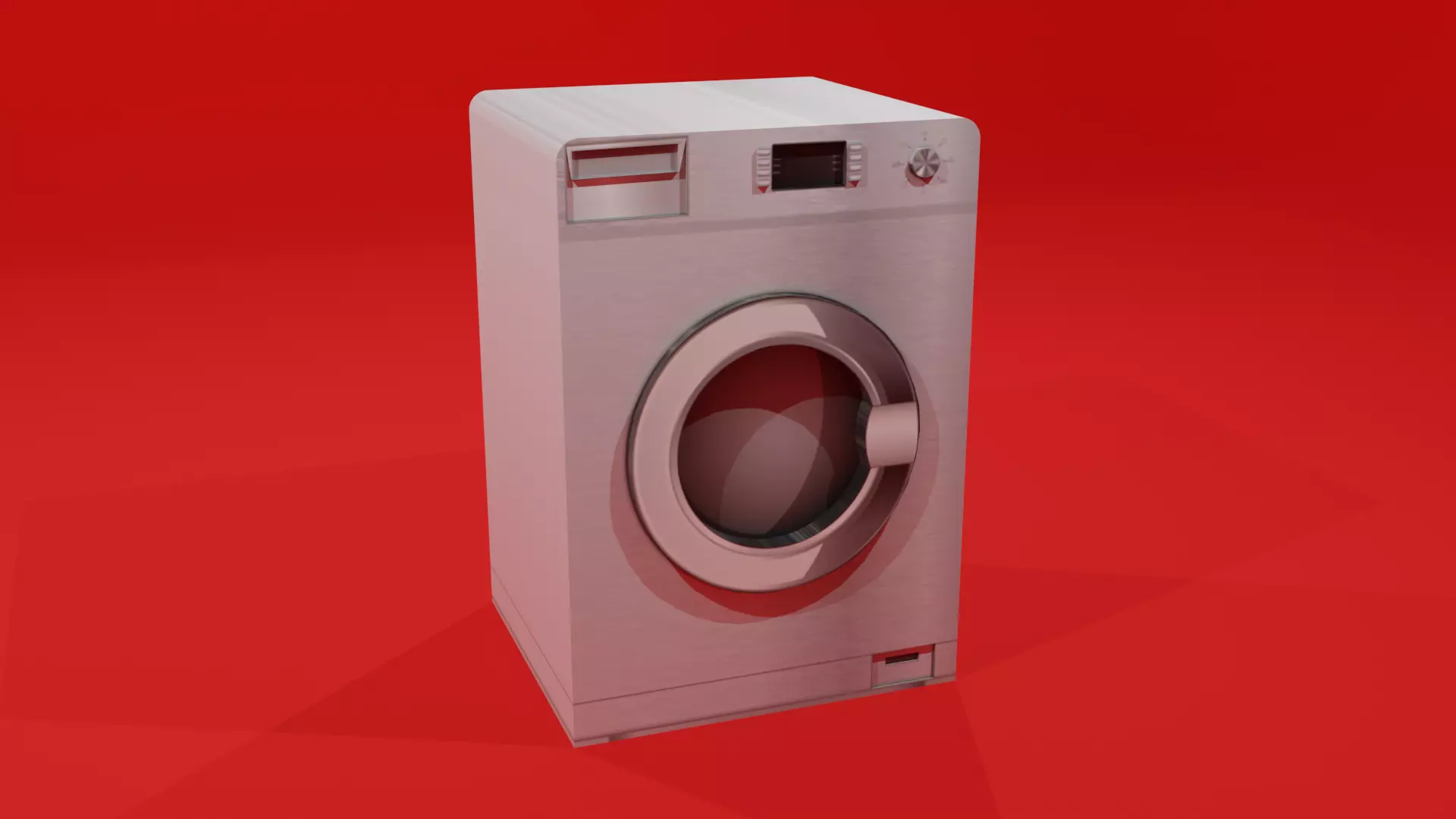 Washing Machine Low-poly 3D model_0