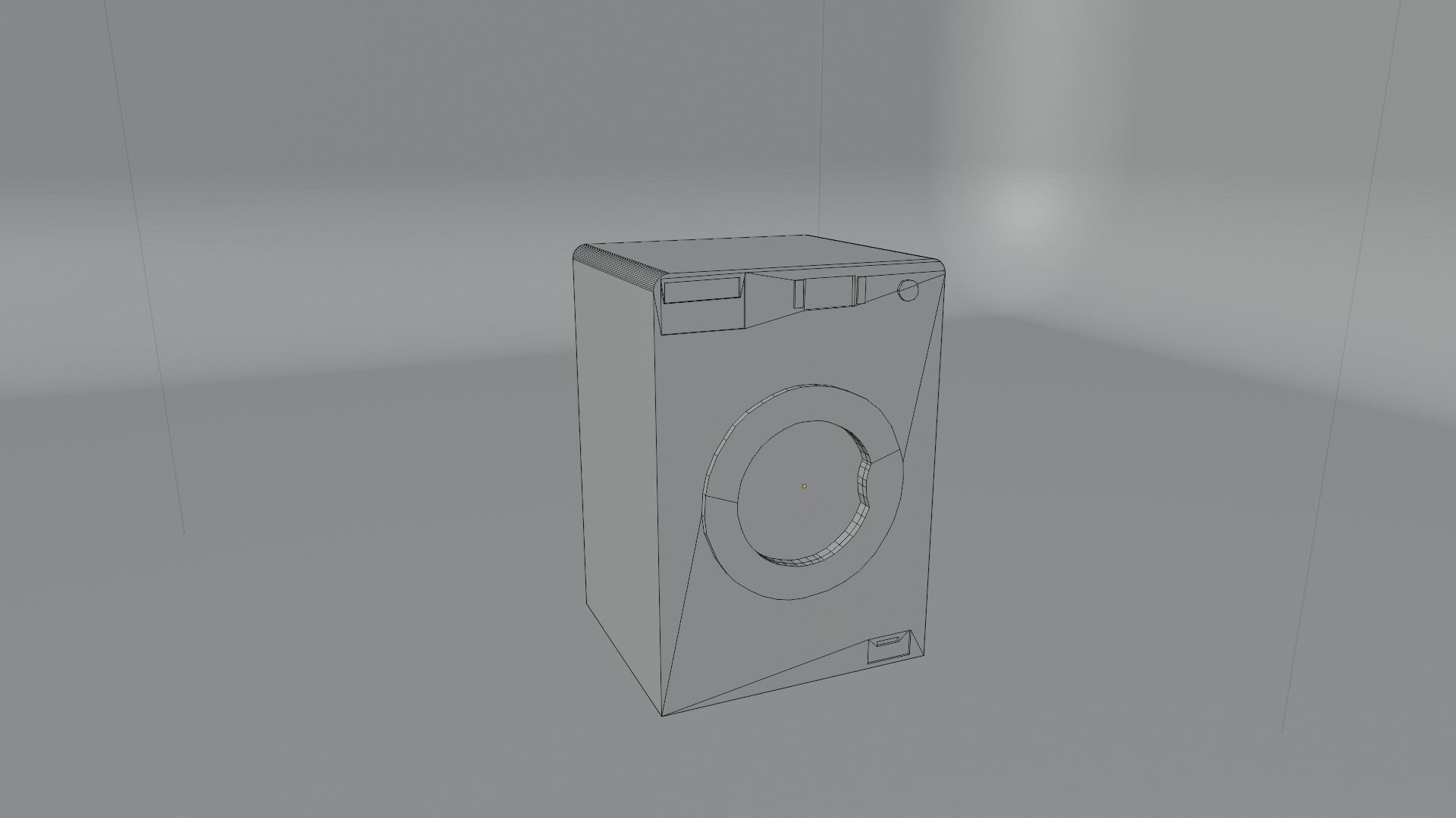 Washing Machine Low-poly 3D model_6