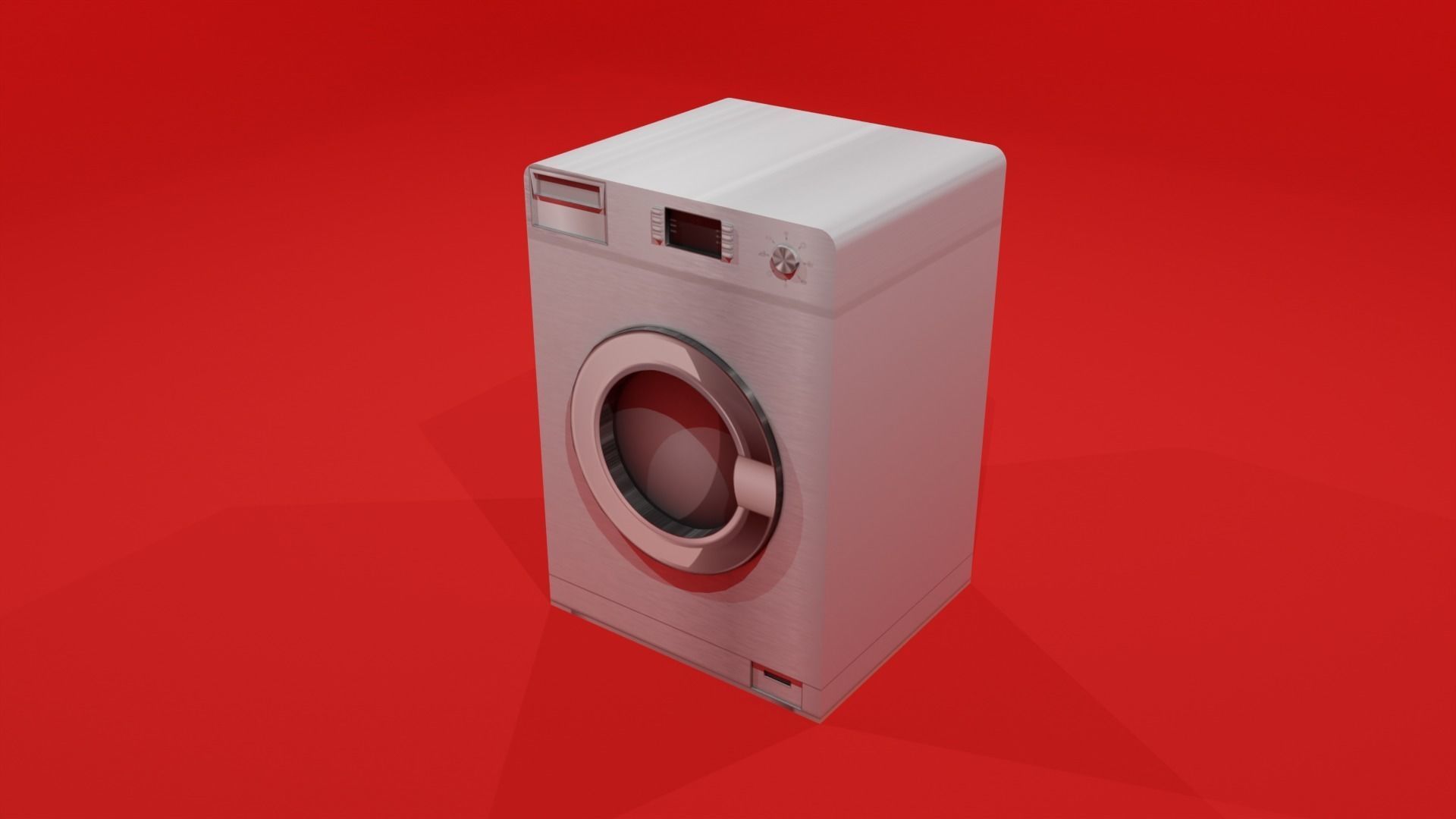Washing Machine Low-poly 3D model_1