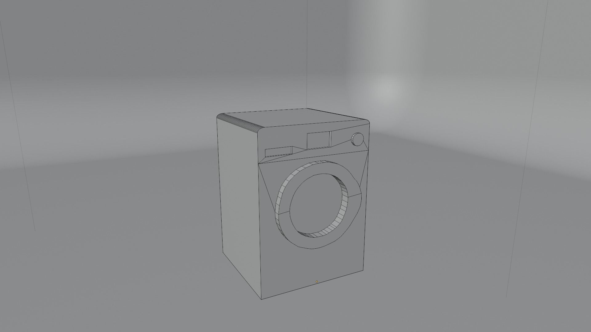 Washing Machine Low-poly 3D model_6