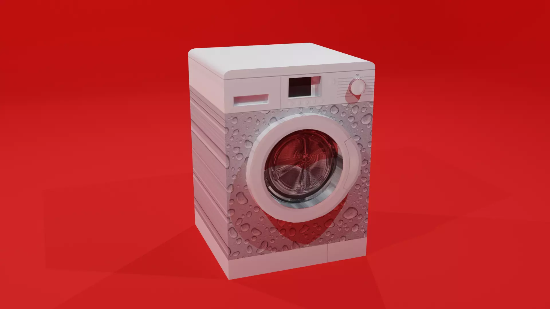 Washing Machine Low-poly 3D model_0
