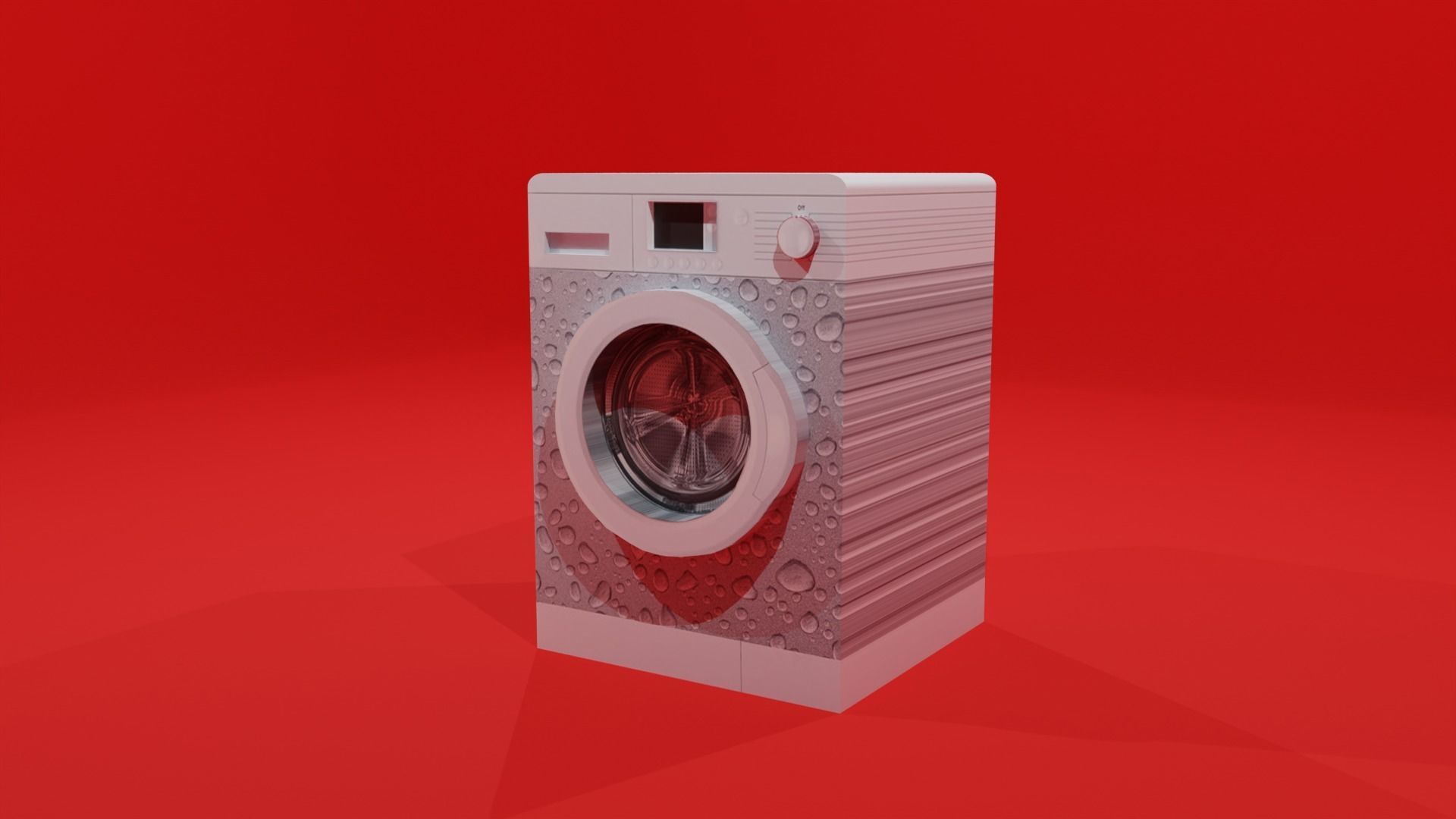 Washing Machine Low-poly 3D model_5
