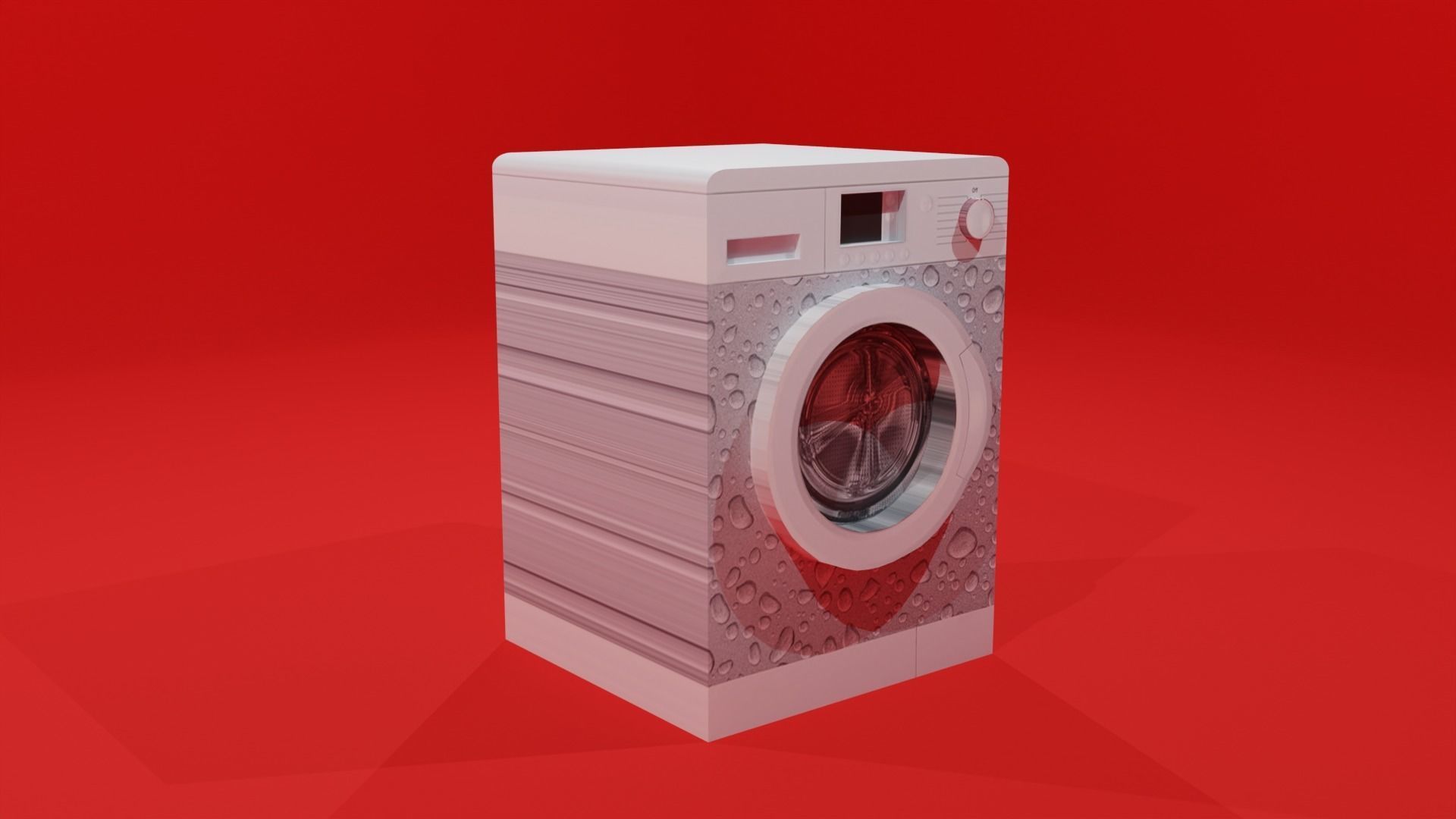 Washing Machine Low-poly 3D model_4
