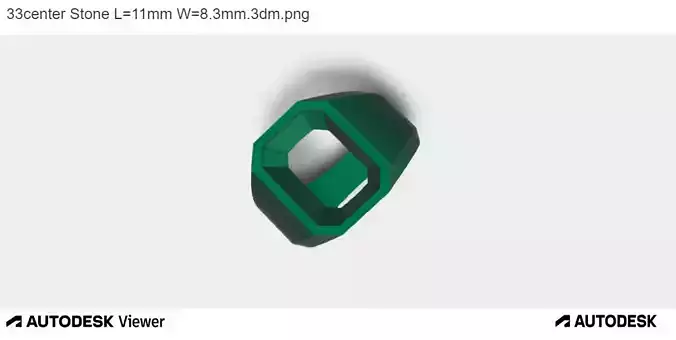 Distinguished Mens 3D Ring with Emerald-Cut Center Stone