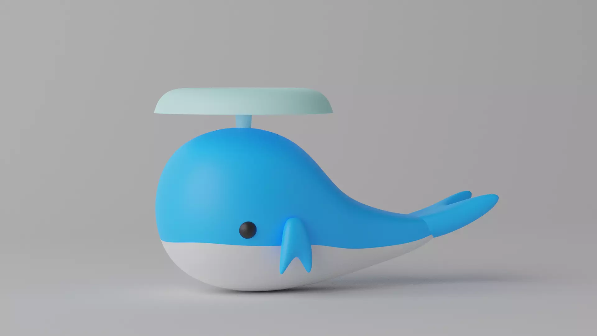 Cartoon Cute Whale 3D model