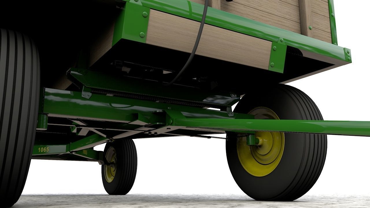 John Deere 1065 Wagon  1966 3D model_12