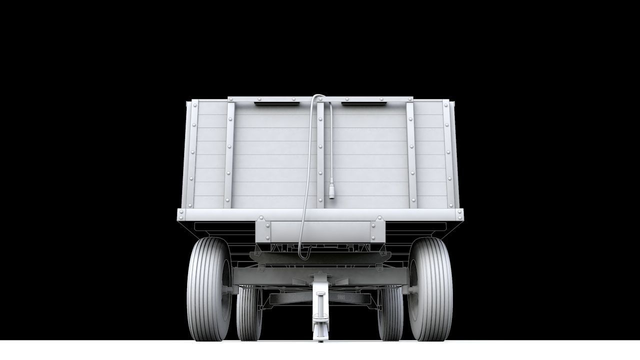 John Deere 1065 Wagon  1966 3D model_24