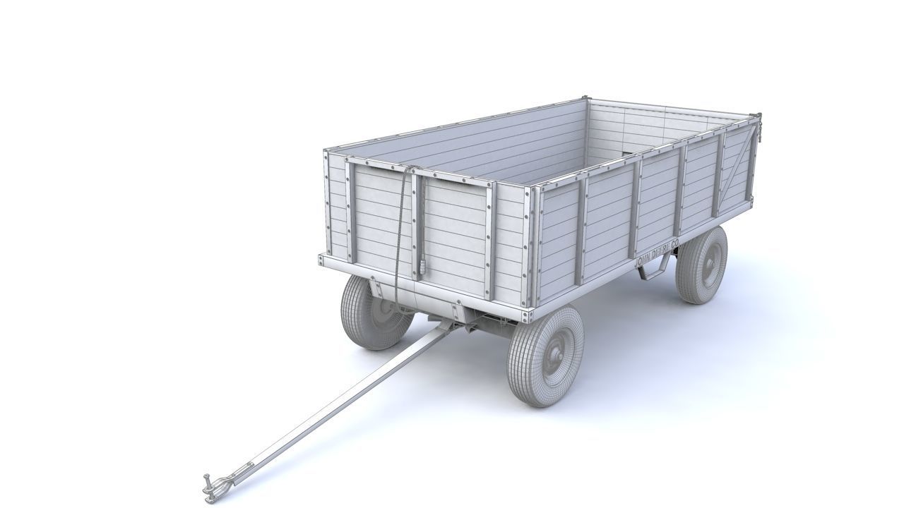 John Deere 1065 Wagon  1966 3D model_32