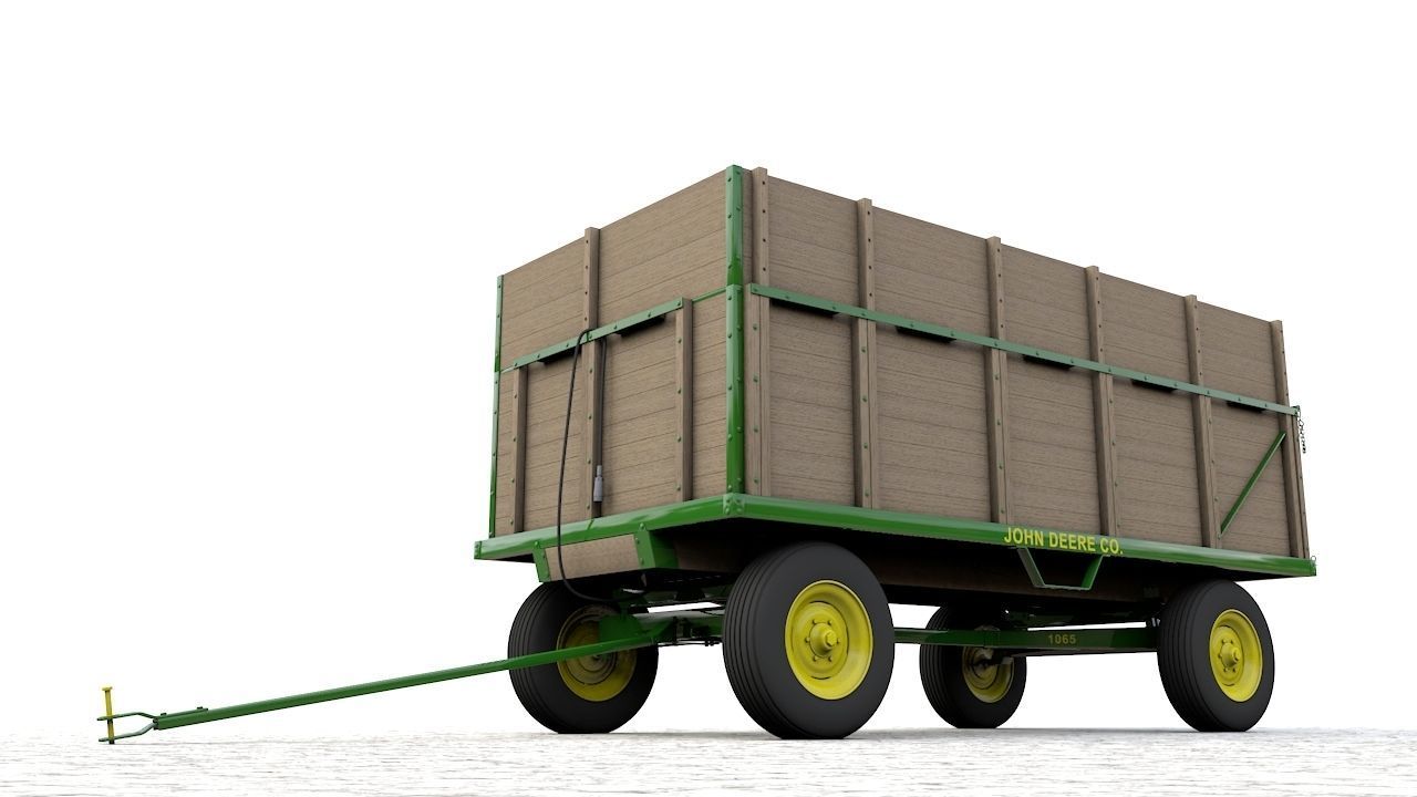 John Deere 1065 Wagon  1966 3D model_8
