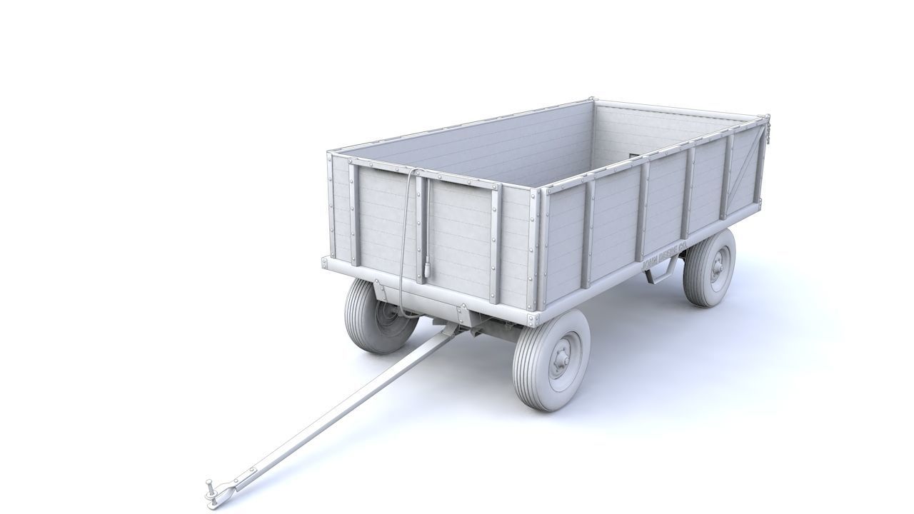 John Deere 1065 Wagon  1966 3D model_30