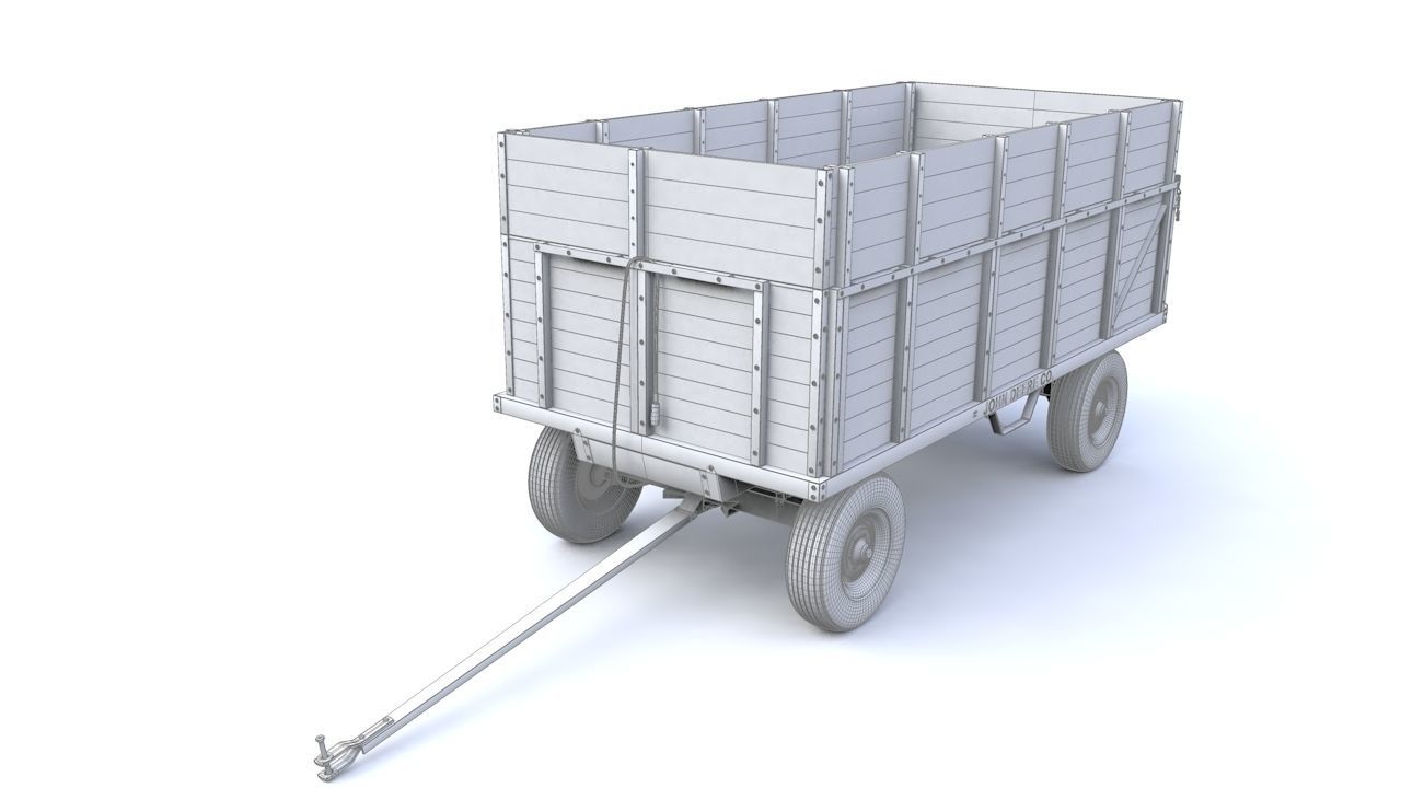 John Deere 1065 Wagon  1966 3D model_33