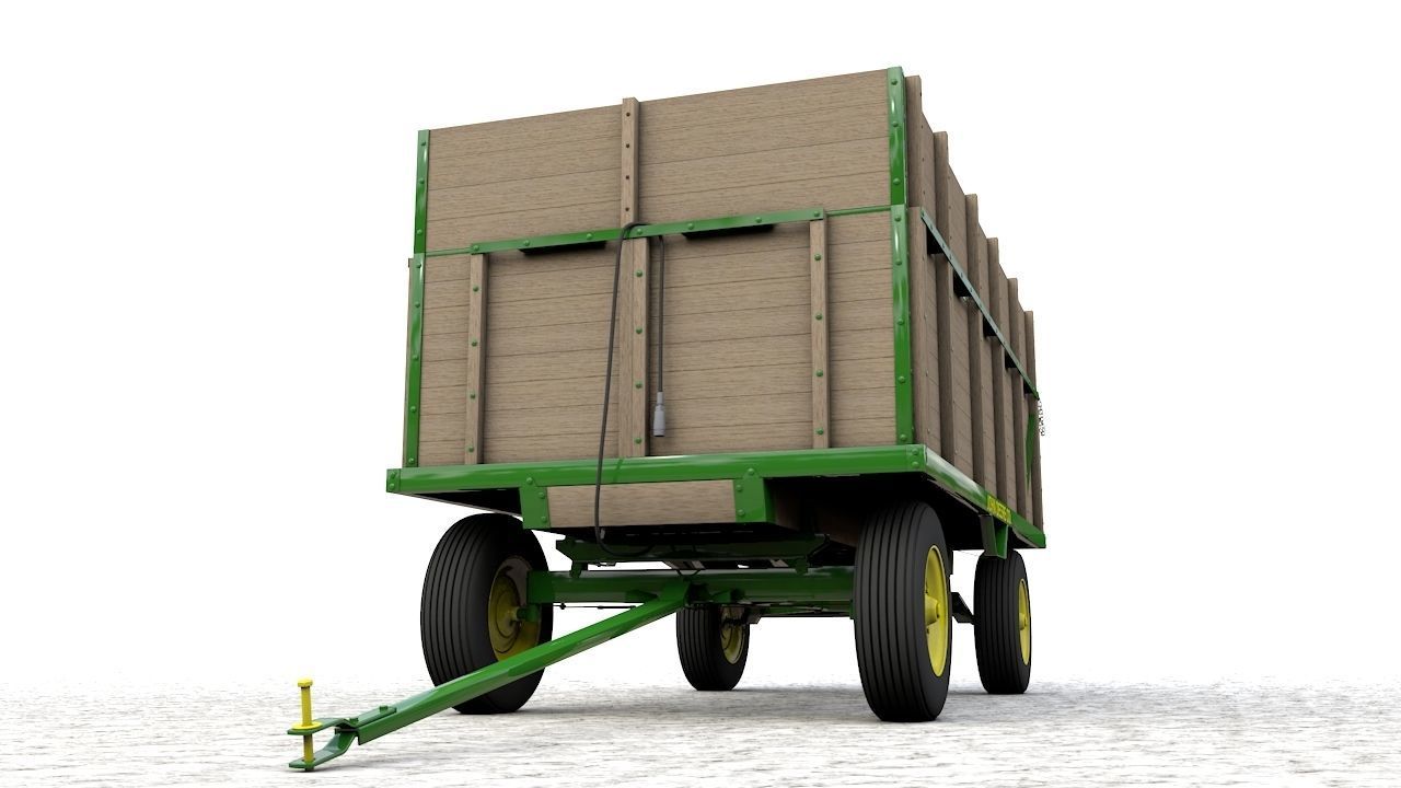 John Deere 1065 Wagon  1966 3D model_15