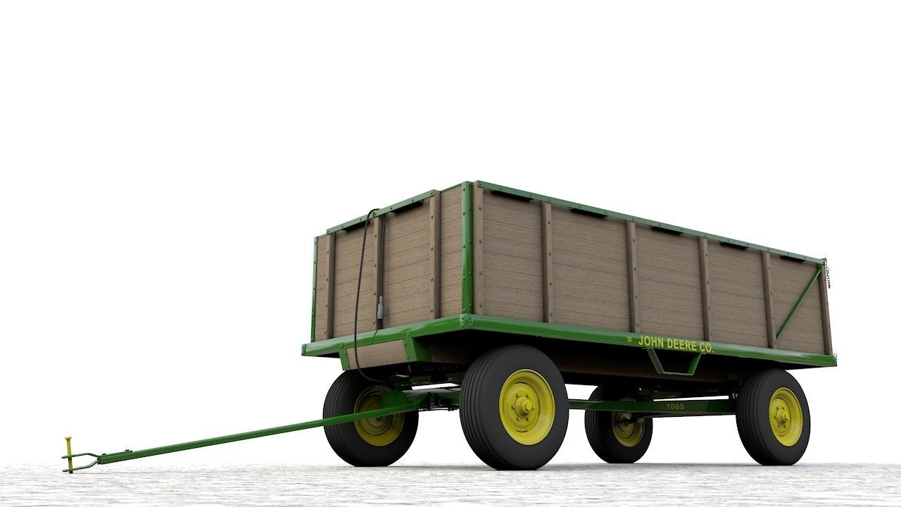 John Deere 1065 Wagon  1966 3D model_6