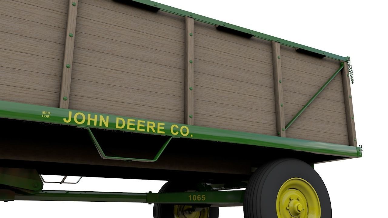 John Deere 1065 Wagon  1966 3D model_9