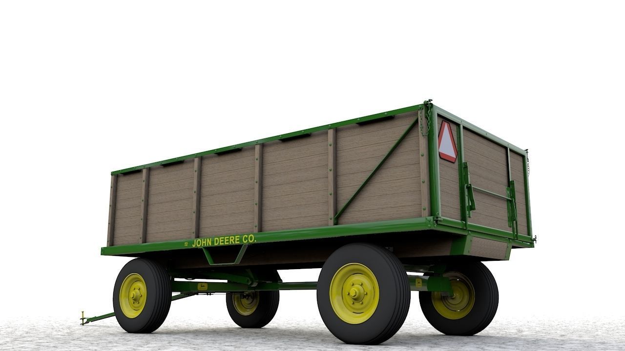 John Deere 1065 Wagon  1966 3D model_4