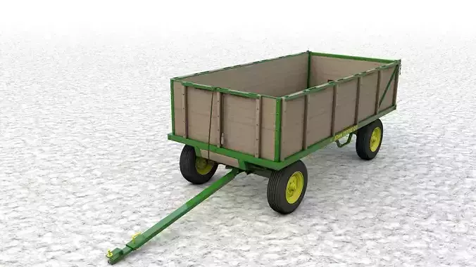 John Deere 1065 Wagon  1966 3D model
