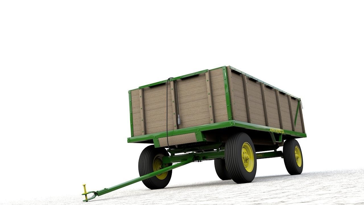 John Deere 1065 Wagon  1966 3D model_28