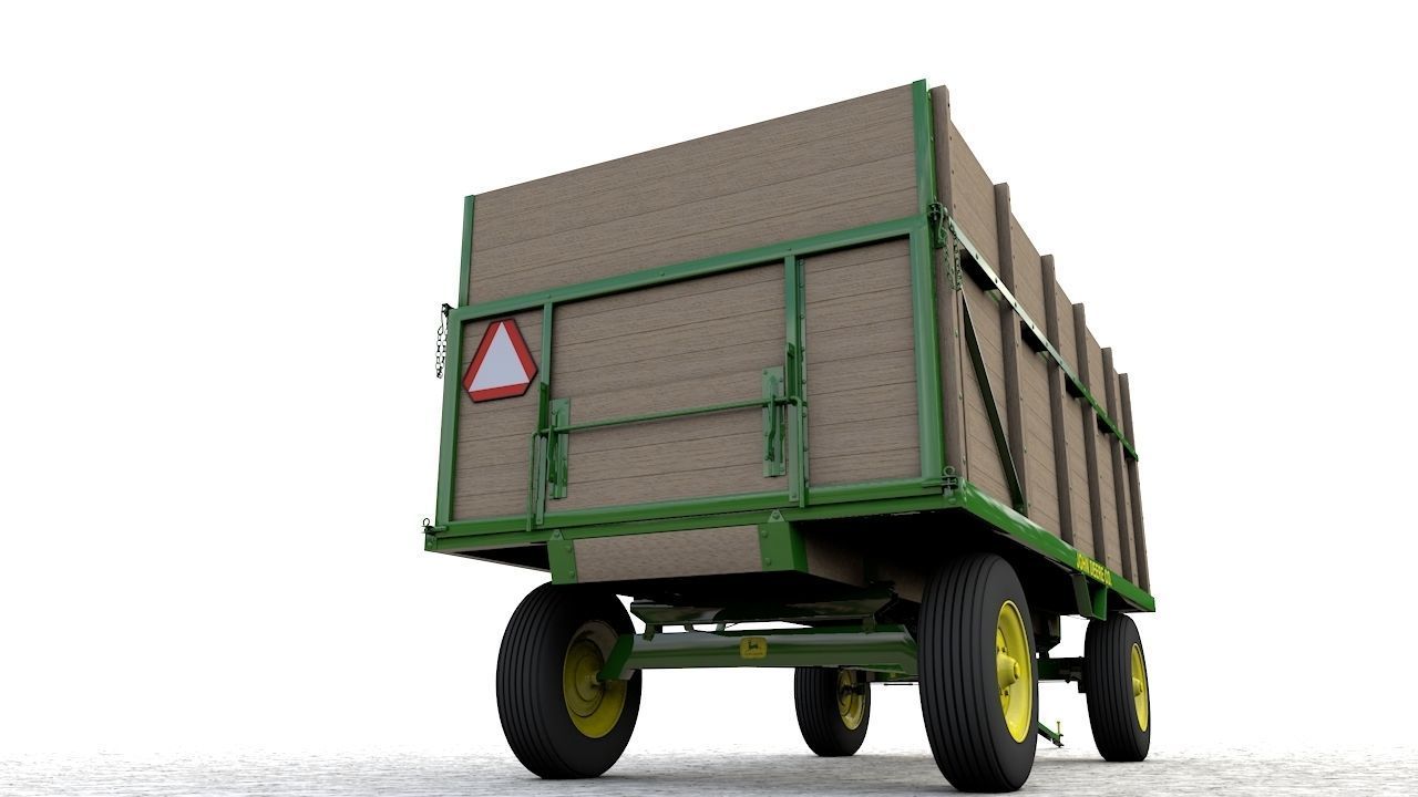 John Deere 1065 Wagon  1966 3D model_3