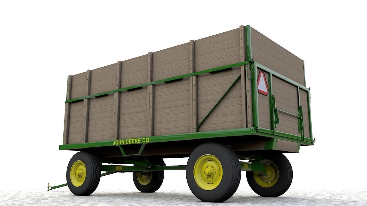 John Deere 1065 Wagon  1966 3D model_5