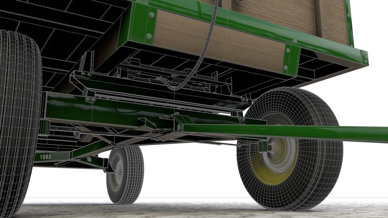 John Deere 1065 Wagon  1966 3D model_13