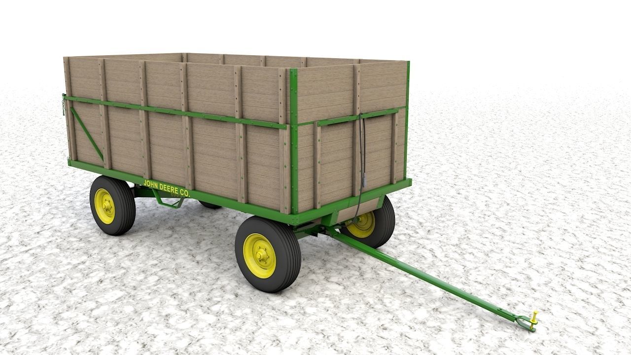 John Deere 1065 Wagon  1966 3D model_16