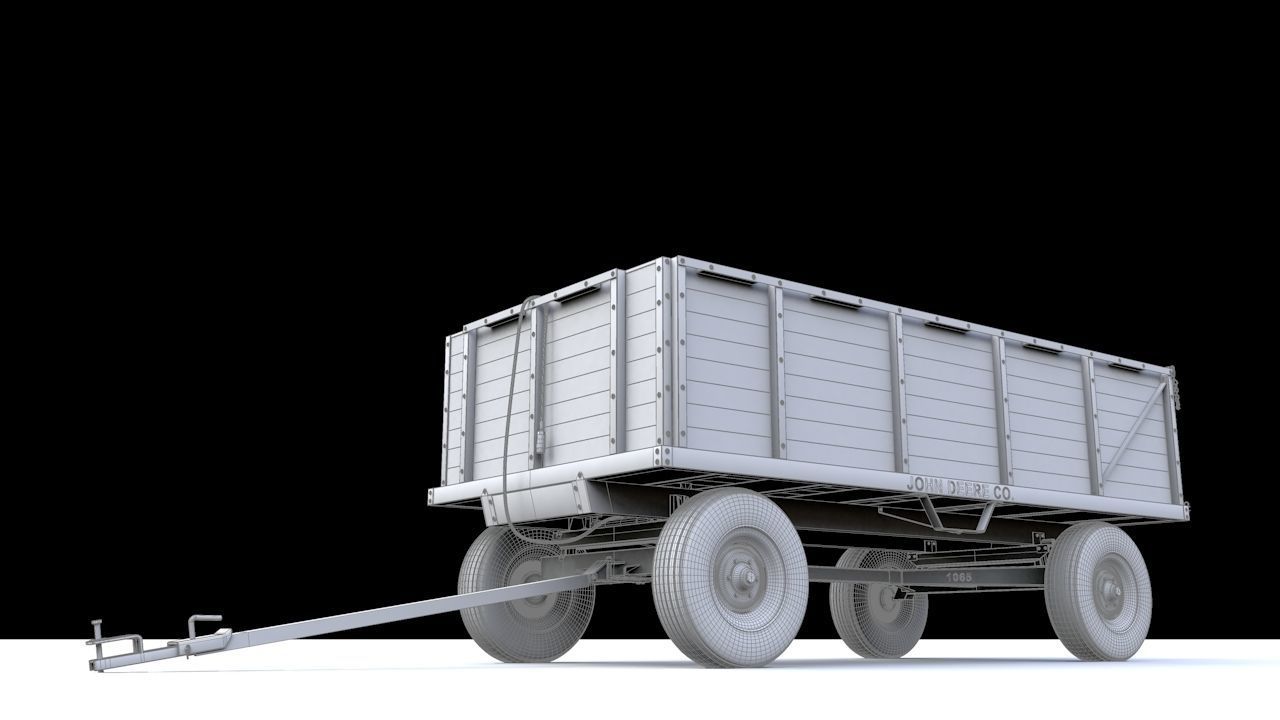 John Deere 1065 Wagon  1966 3D model_7