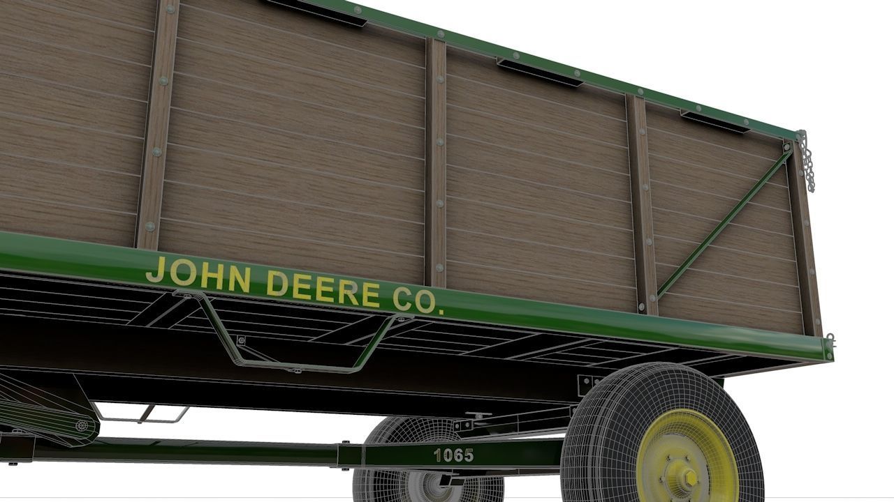 John Deere 1065 Wagon  1966 3D model_10