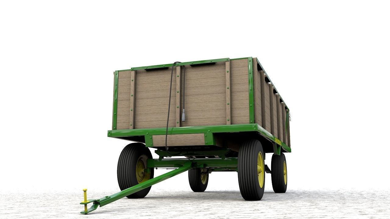 John Deere 1065 Wagon  1966 3D model_14