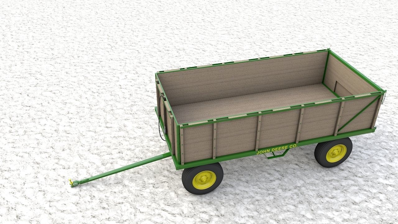 John Deere 1065 Wagon  1966 3D model_21