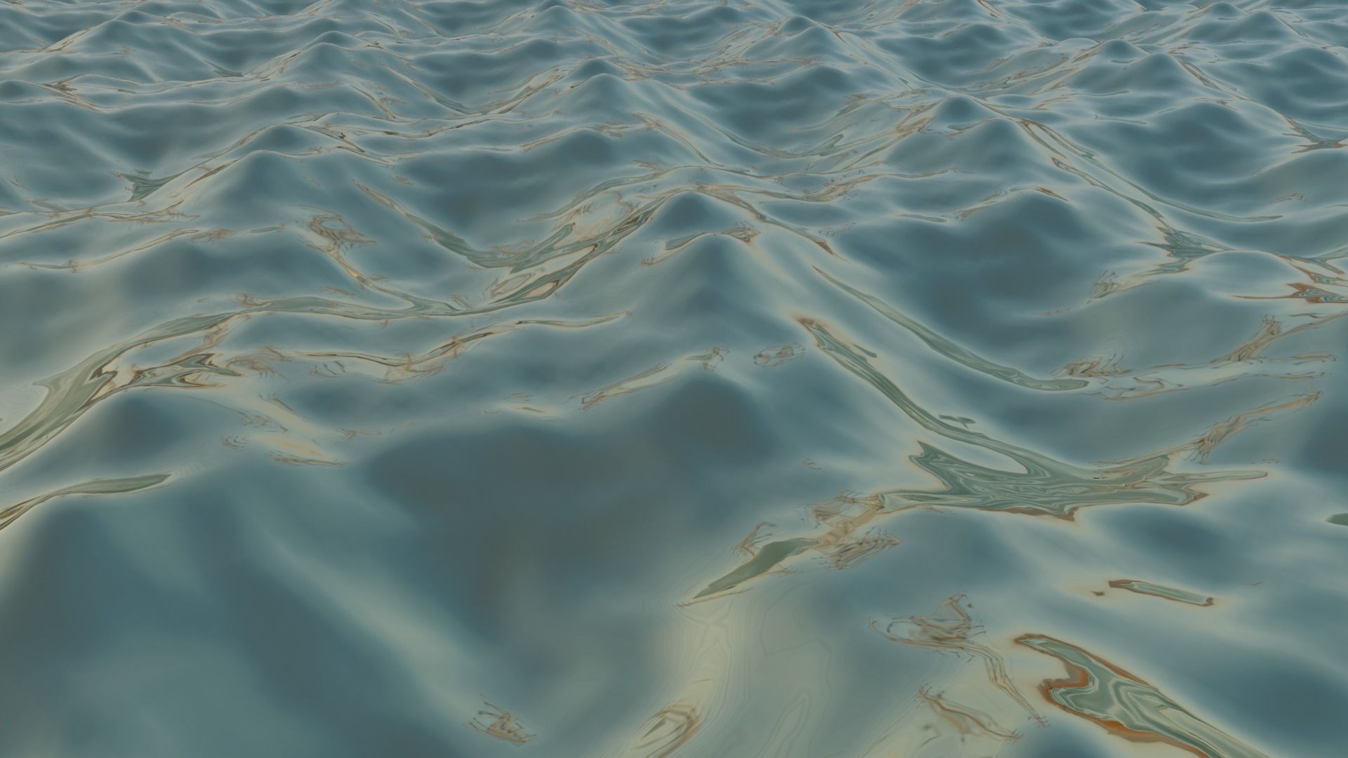 Sea Ocean Low-poly 3D model_4