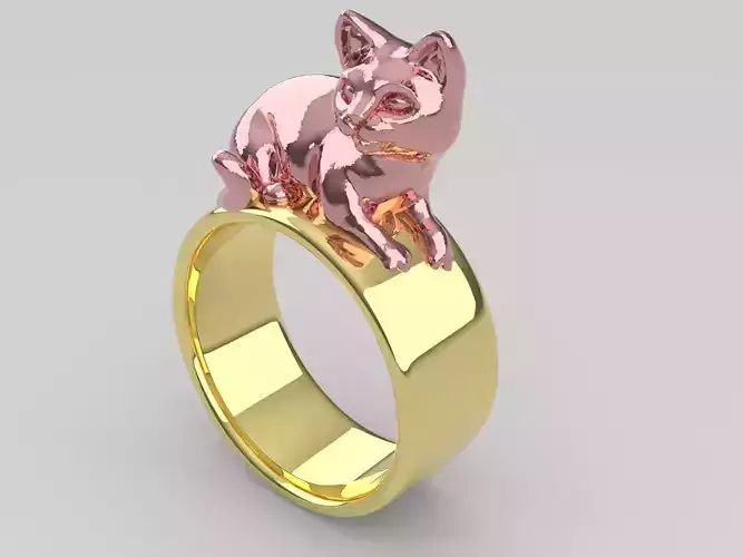 anillo gato 3D print model