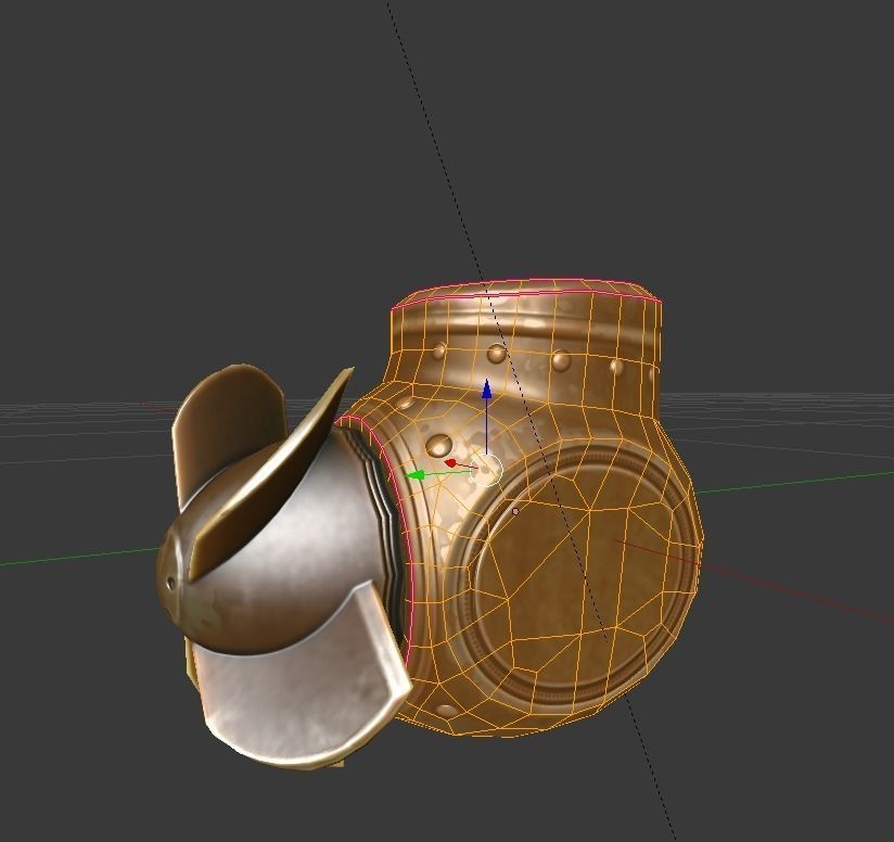 Outboard metal fan Low-poly 3D model_9