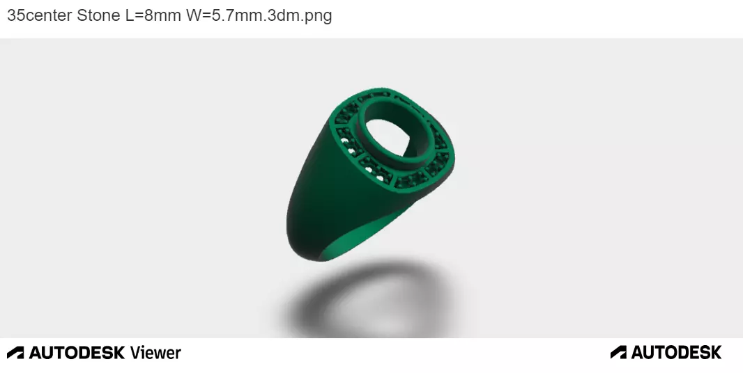 Mens 3D Ring Model with Oval Center Stone Surrounded by Stones 3D print model