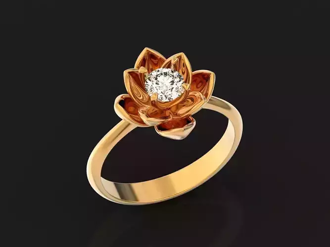 Lotus flower ring 978