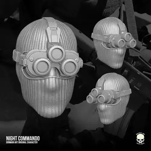 Night Commando Head 3D printable File