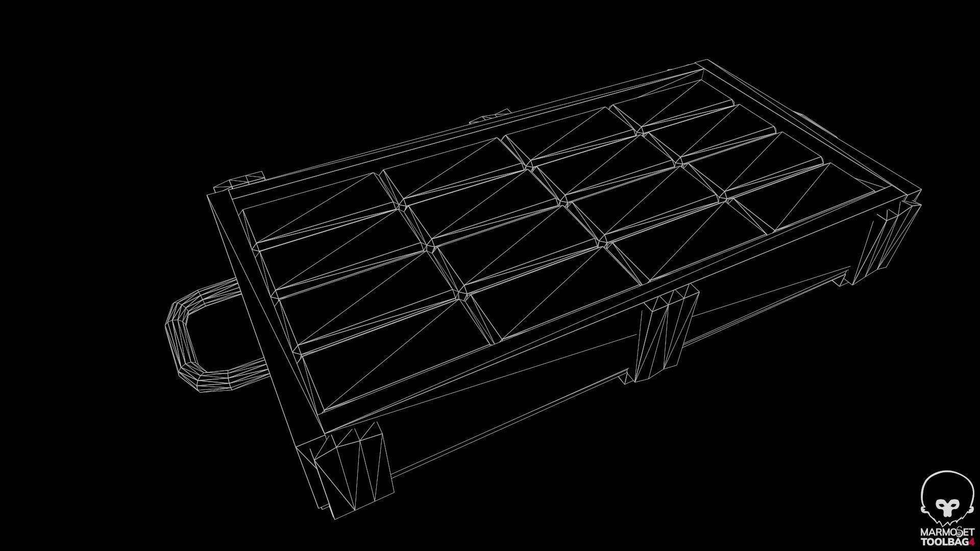 Gold Bar Crate Low-poly 3D model_15