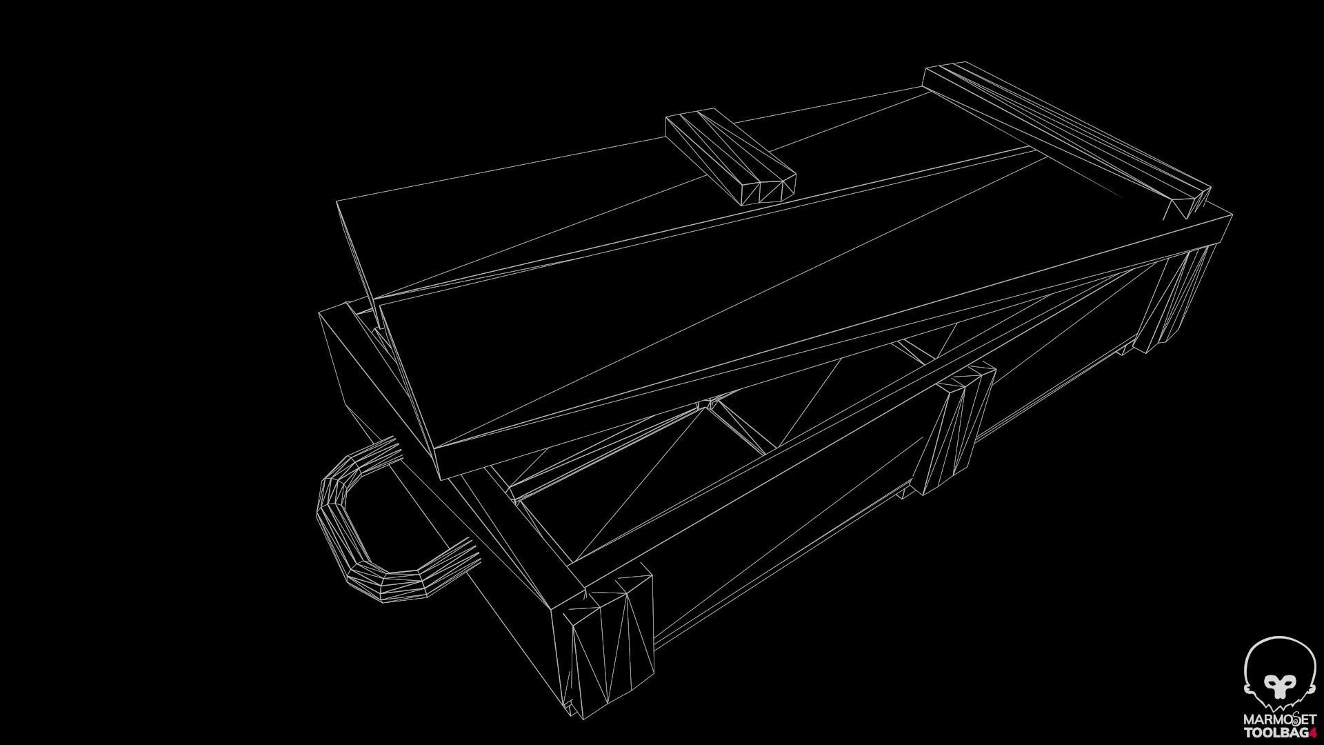 Gold Bar Crate Low-poly 3D model_11