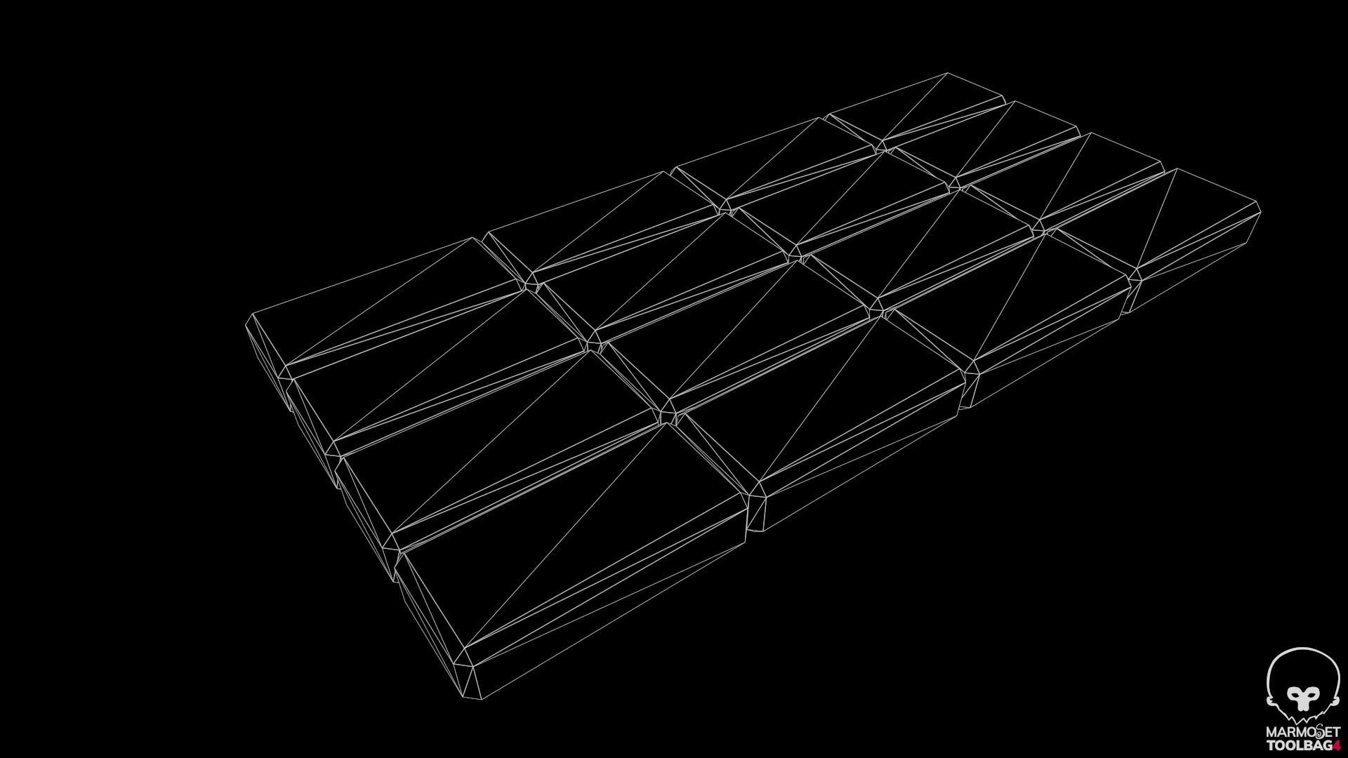 Gold Bar Crate Low-poly 3D model_17