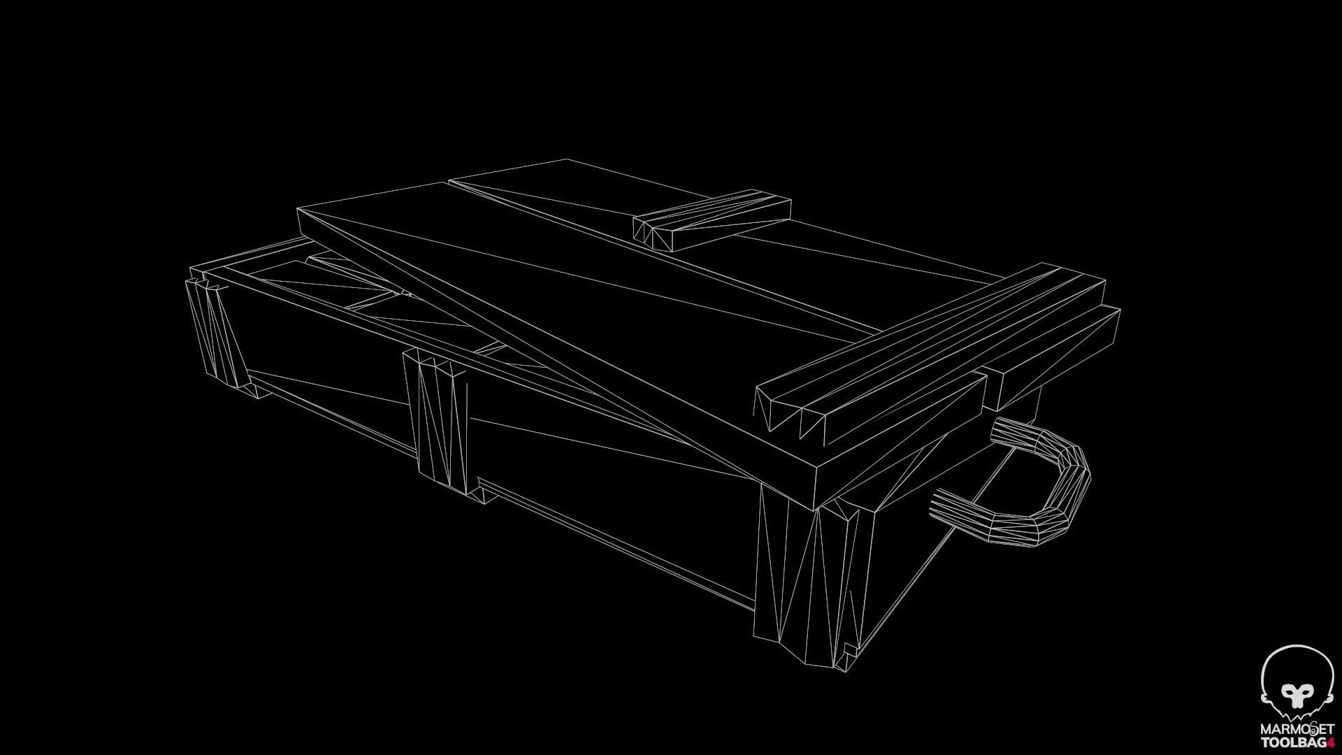 Gold Bar Crate Low-poly 3D model_12