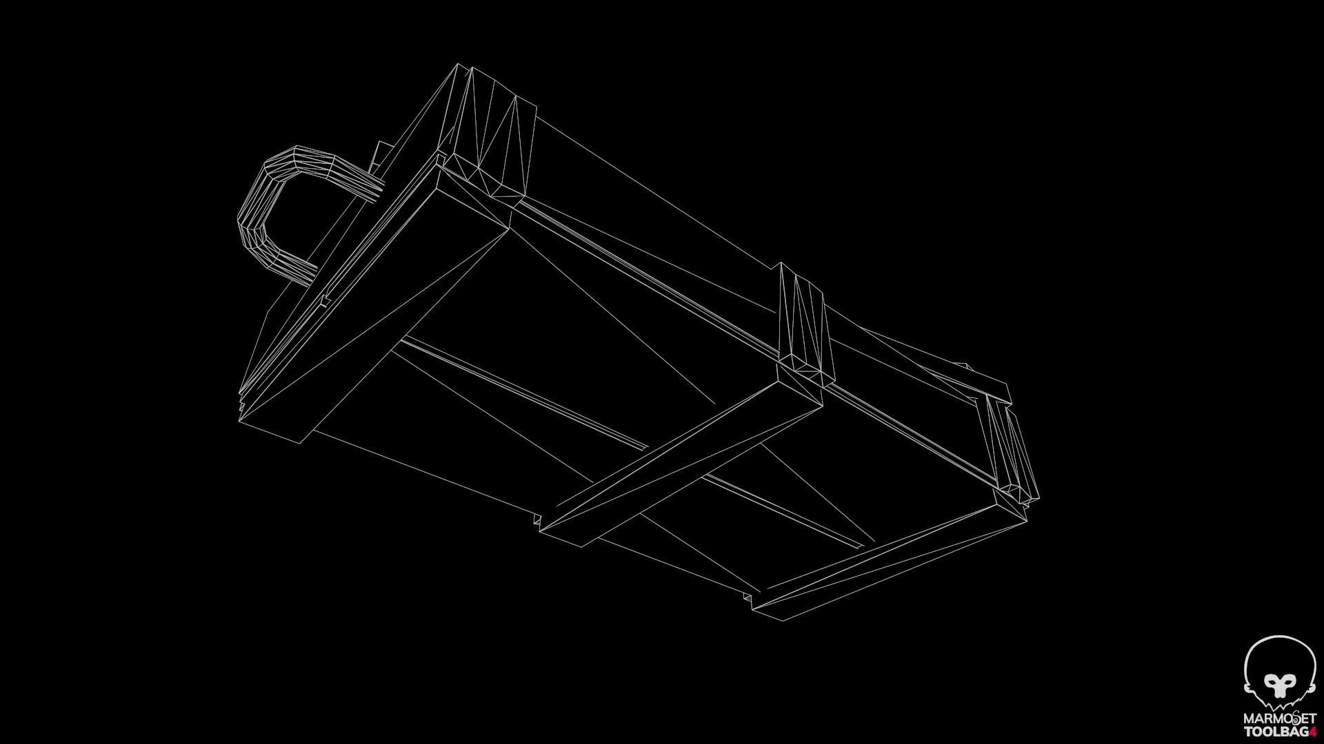 Gold Bar Crate Low-poly 3D model_13
