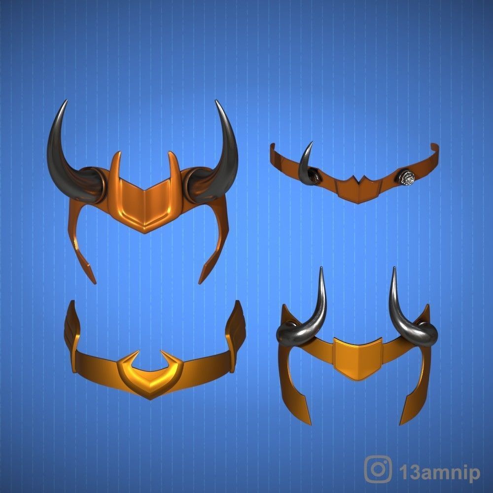 Loki crowns 3D model 3D printable | CGTrader